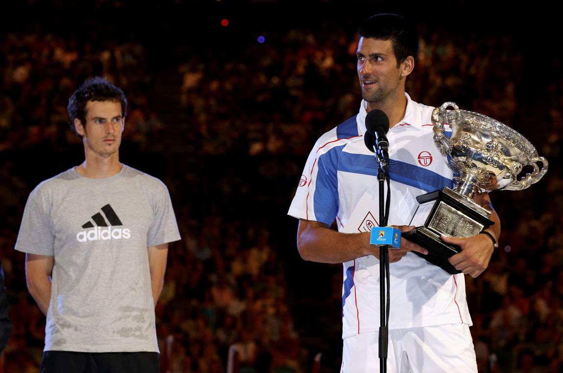 Il loro primo incontro Slam avvenne solo nel 2011, nella finale degli Australian Open: vinse Djokovic in tre set.